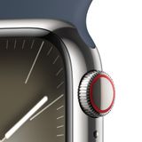 Apple Watch Series 9 GPS + Cellular 45mm M/L (Vỏ Thép không gỉ - Dây đeo thể thao)