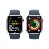 Apple Watch Series 9 GPS + Cellular 41mm M/L (Vỏ Thép không gỉ - Dây đeo thể thao)