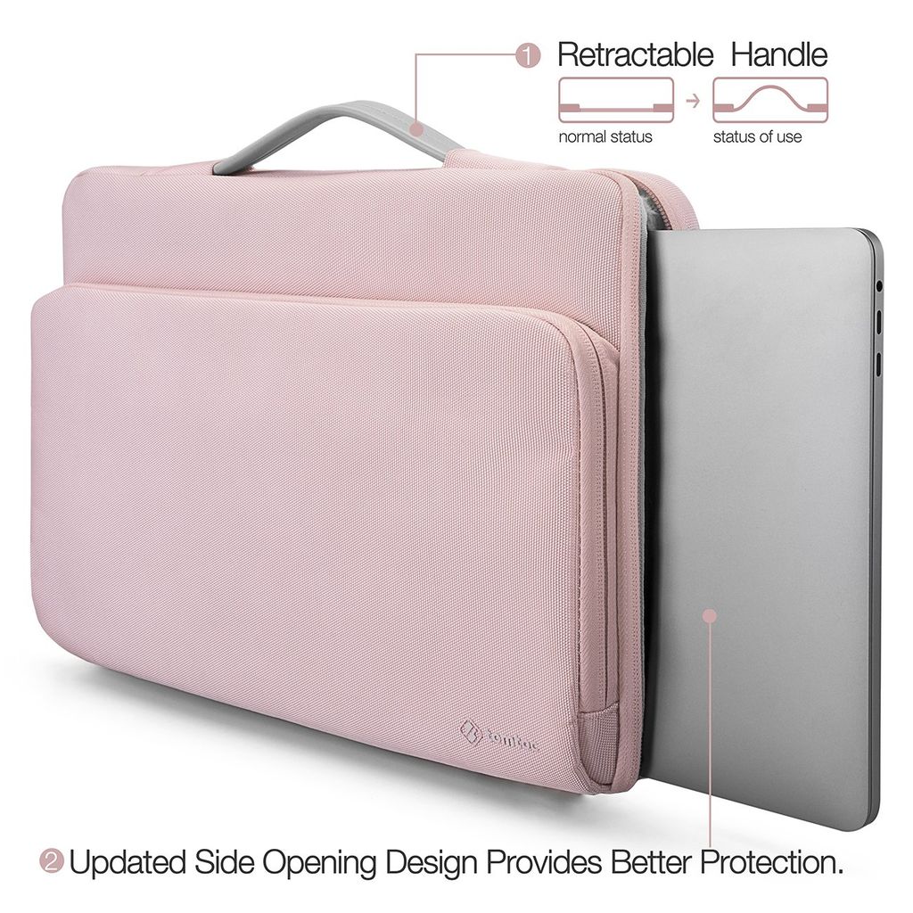 Tomtoc Defender-A14 Laptop Handbag MacBook 13-inch (Màu hồng)