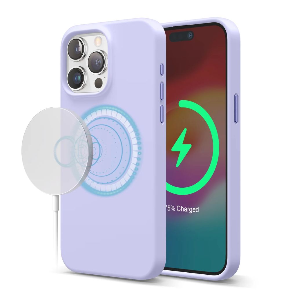 elago Magsafe Silicone Case iPhone 15 Pro Max (Purple)