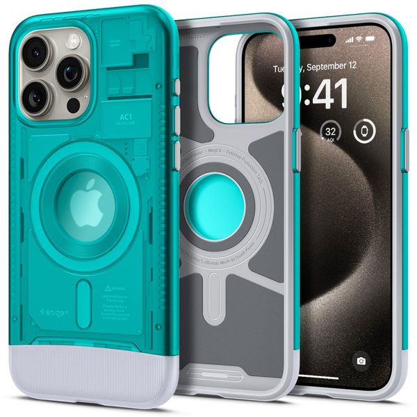 Spigen Classic C1 Magfit iPhone 15 Pro Max (Bondi Blue)