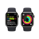 Apple Watch Series 9 GPS + Cellular 41mm M/L (Vỏ Thép không gỉ - Dây đeo thể thao)
