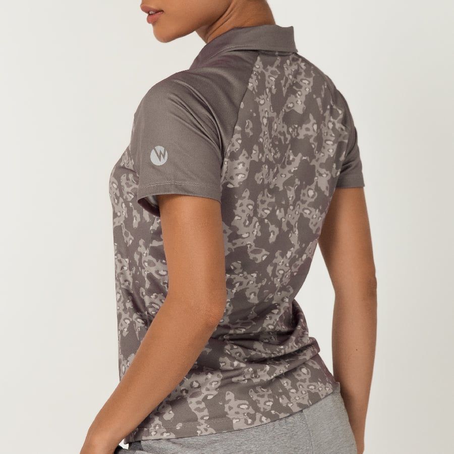 Áo polo basic họa tiết camo nữ SLP 3002