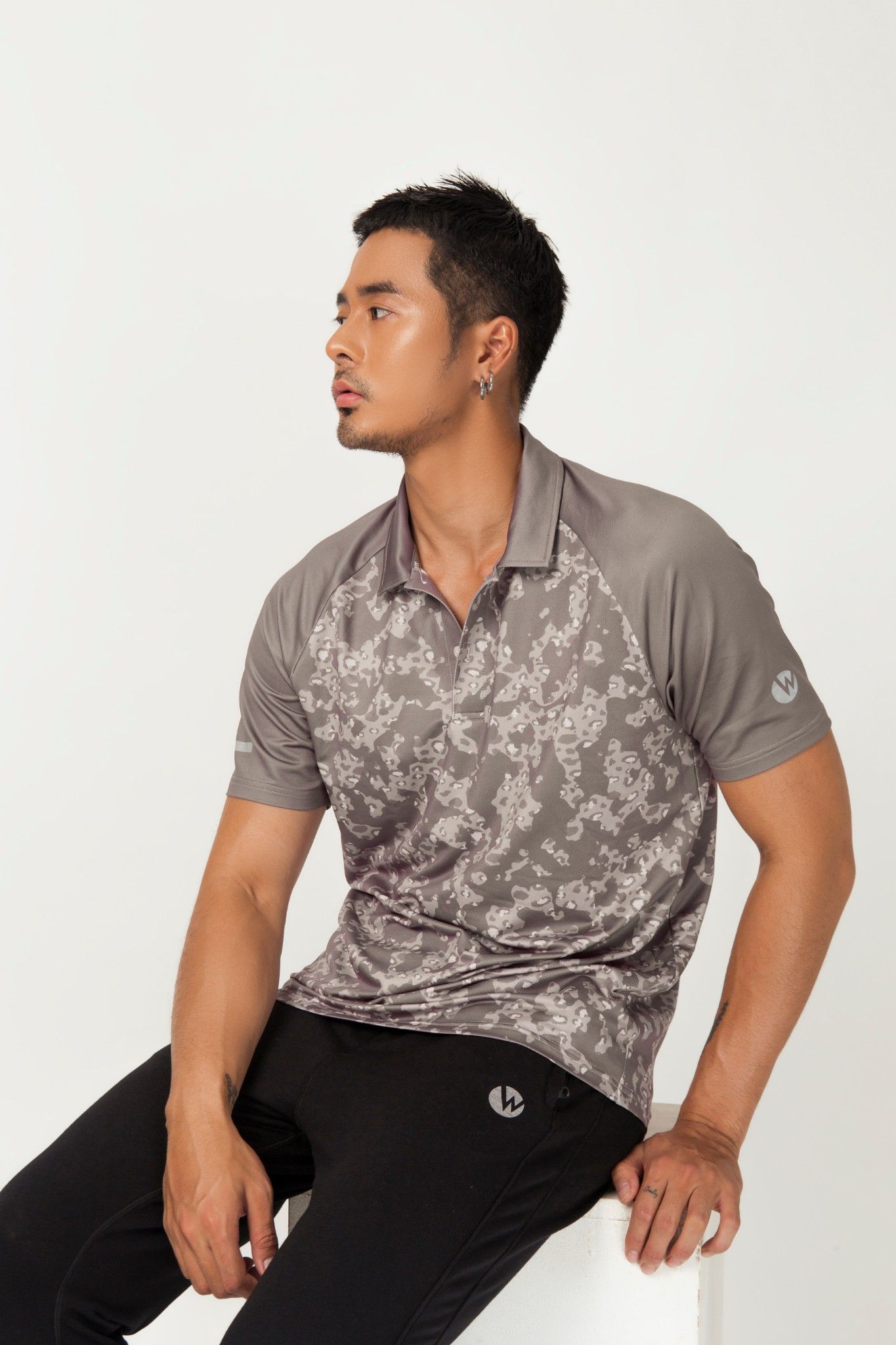 Áo polo basic họa tiết camo nam SLP 3002