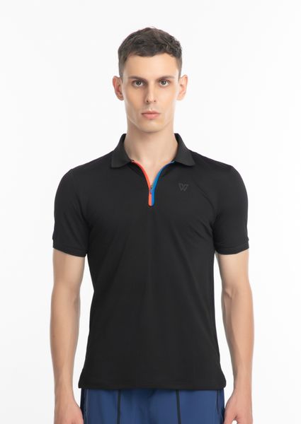 2 COLORS ZIPPED POLO MEN