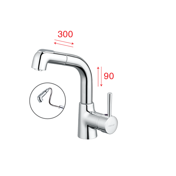 Vòi Lavabo Nóng Lạnh Caesar B900CU