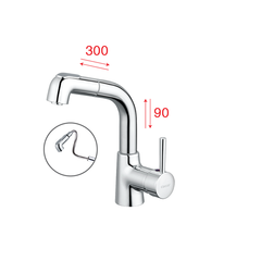 Vòi Lavabo Nóng Lạnh Caesar B900CU