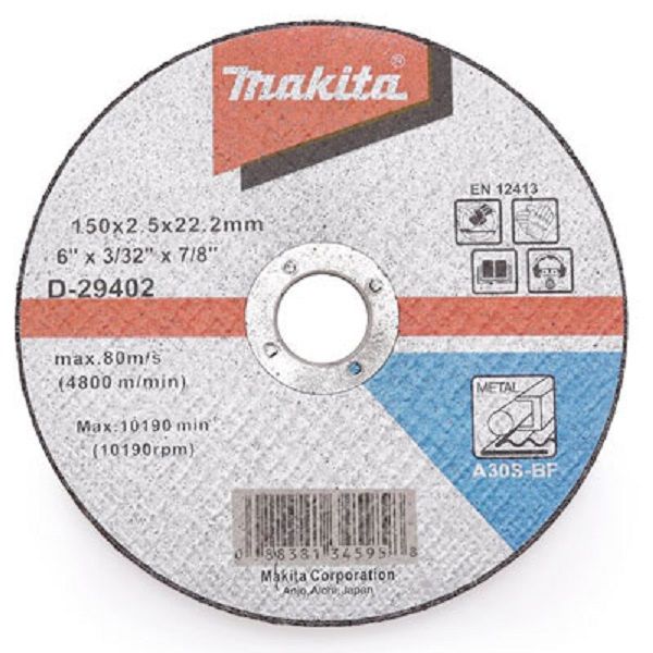 Đá cắt sắt 150 x 2.5 x 22.2mm Makita D-29402