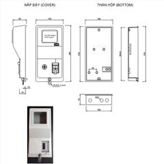 Hộp công tơ điện 1P trong nhà và ngoài trời