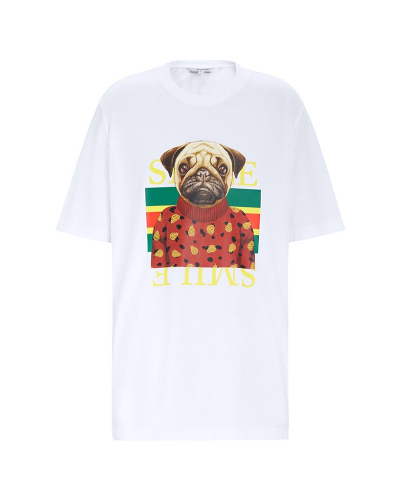 TRENDIANO - Áo thun nam cổ tròn tay ngắn in hình chú chó Pug