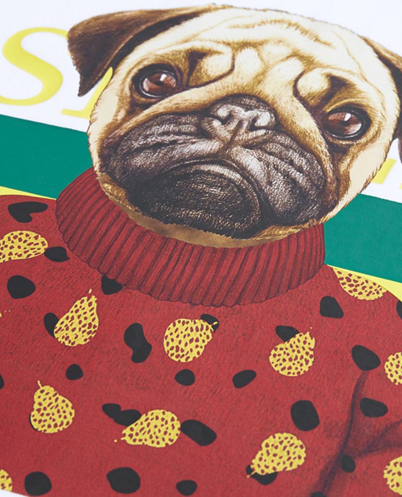 TRENDIANO - Áo thun nam cổ tròn tay ngắn in hình chú chó Pug
