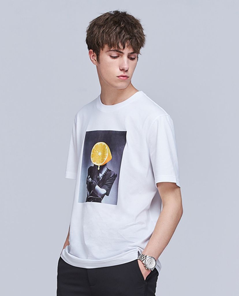 Áo thun nam cổ tròn Printed cotton