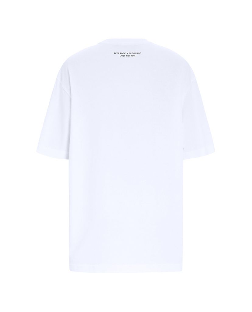 Áo thun nam cổ tròn White Cotton Tie Pet