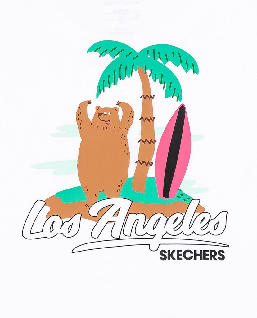 SKECHERS - Áo thun nữ tay ngắn phối logo thời trang