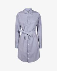 DSQUARED2 - Đầm midi sơ mi tay dài Striped Poplin Shirt