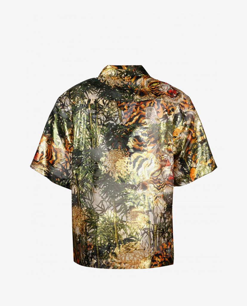 DSQUARED2 - Áo sơ mi nam ngắn tay Tiger Bamboo Lamè