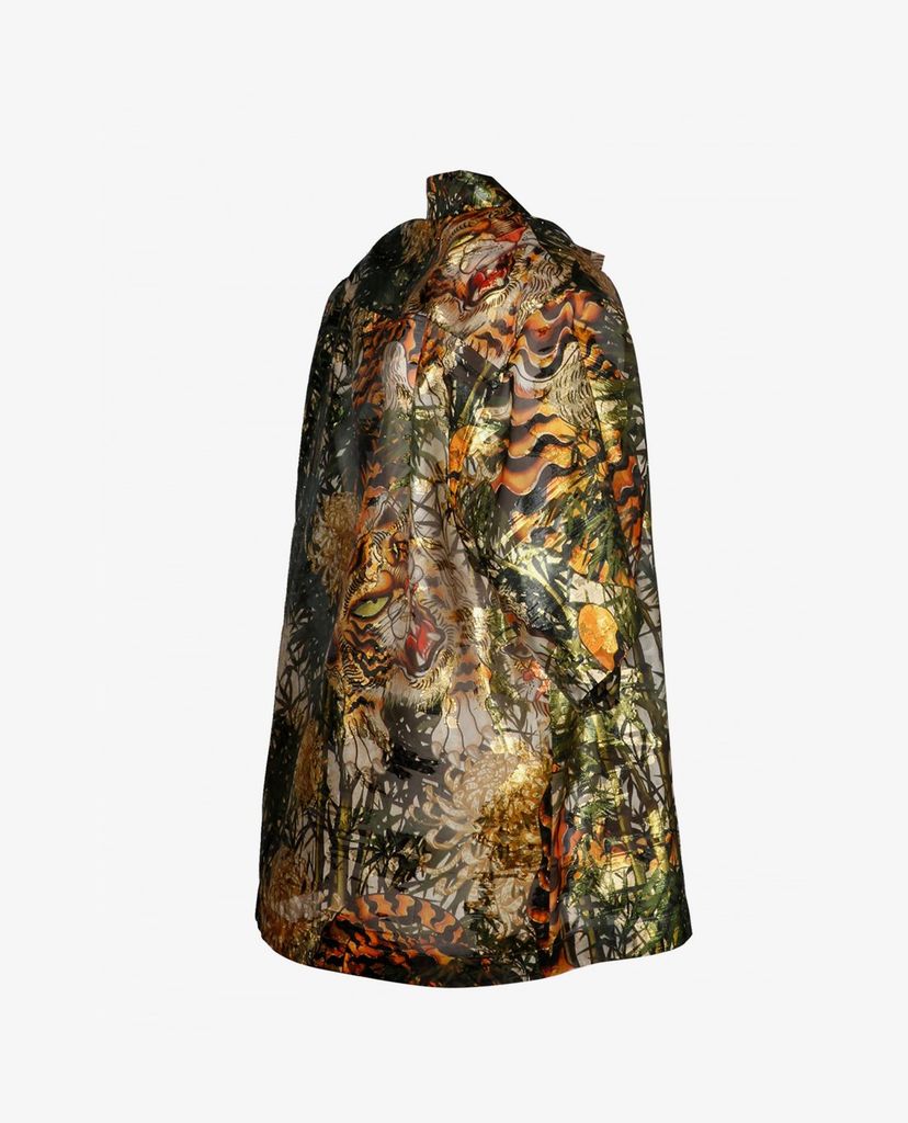DSQUARED2 - Áo sơ mi nam ngắn tay Tiger Bamboo Lamè