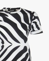 DSQUARED2 - Áo thun nữ cổ tròn ngắn tay Zebra Print