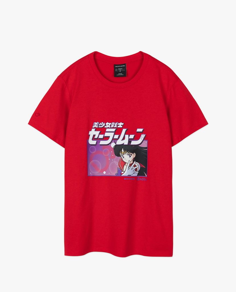 SKECHERS - Áo thun nữ phom suông ngắn tay Sailor Moon