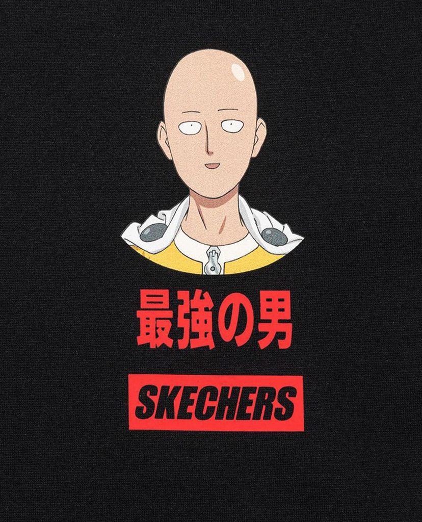 SKECHERS - Áo thun ngắn tay phom suông One Punch Man