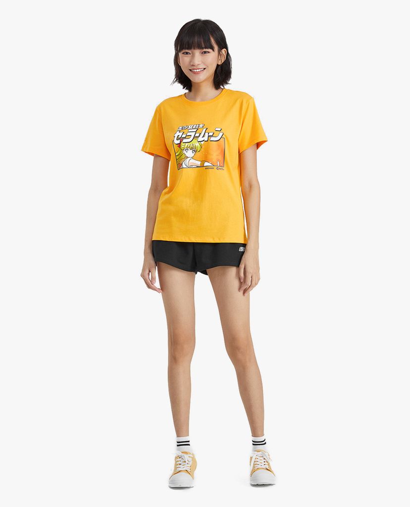 SKECHERS - Áo thun nữ phom suông ngắn tay Sailor Moon