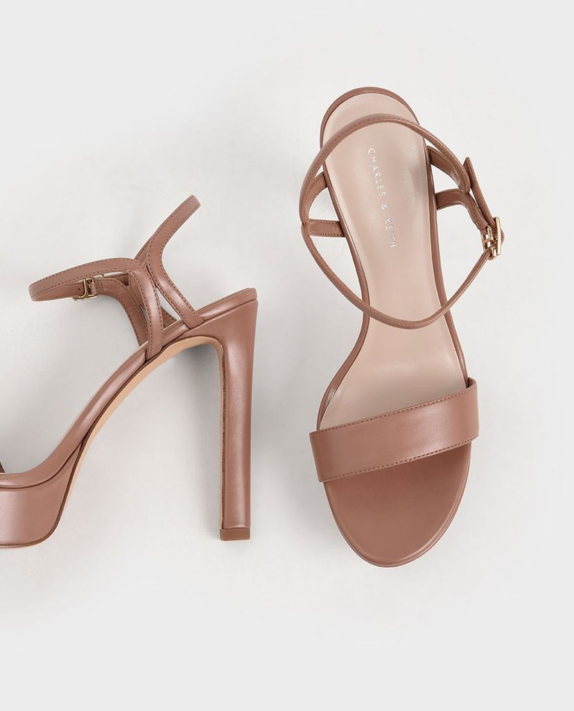 CHARLES & KEITH - Giày cao gót hở mũi quai ngang thời trang
