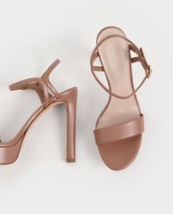 CHARLES & KEITH - Giày cao gót hở mũi quai ngang thời trang