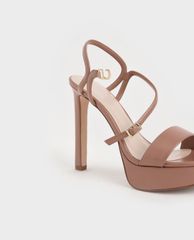CHARLES & KEITH - Giày cao gót hở mũi quai ngang thời trang