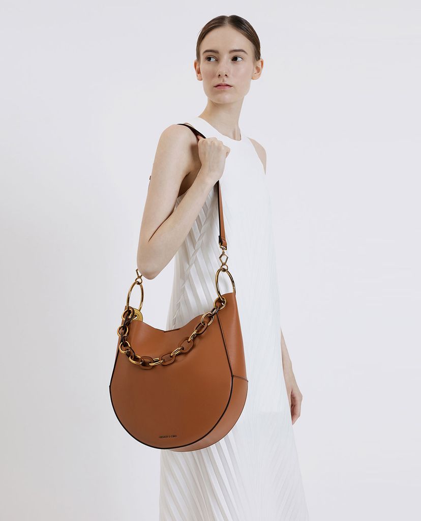 CHARLES & KEITH - Túi đeo vai Chunky Chain Link