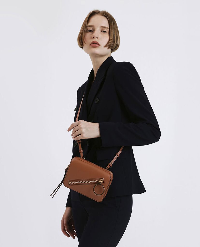 CHARLES & KEITH - Túi đeo chéo Ring Zip Pocket Two Way Belt