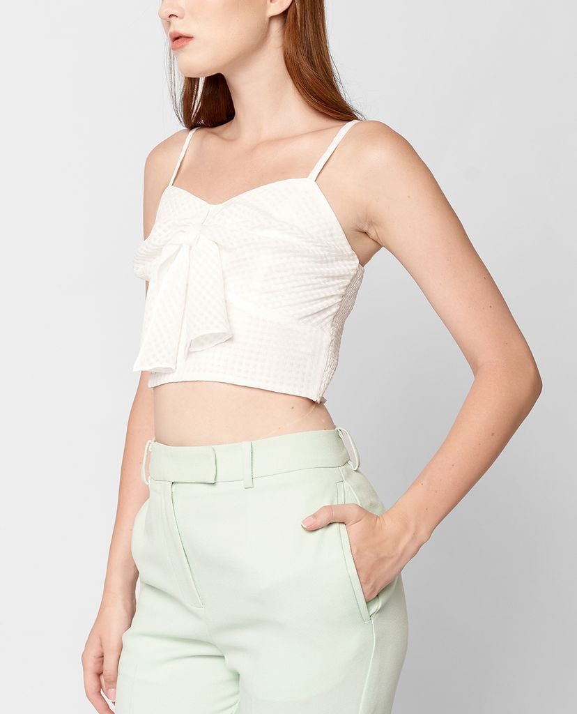 GIGI - Áo croptop nữ hai dây Ruffle Tie Camisole