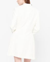 GIGI - Đầm mini cổ V tay dài xếp li phối nút thời trang