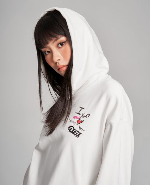 Áo Hoodie nữ tay dài phối mũ