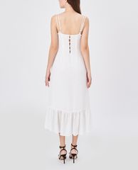 GIGI - Đầm midi hai dây cổ V phom suông