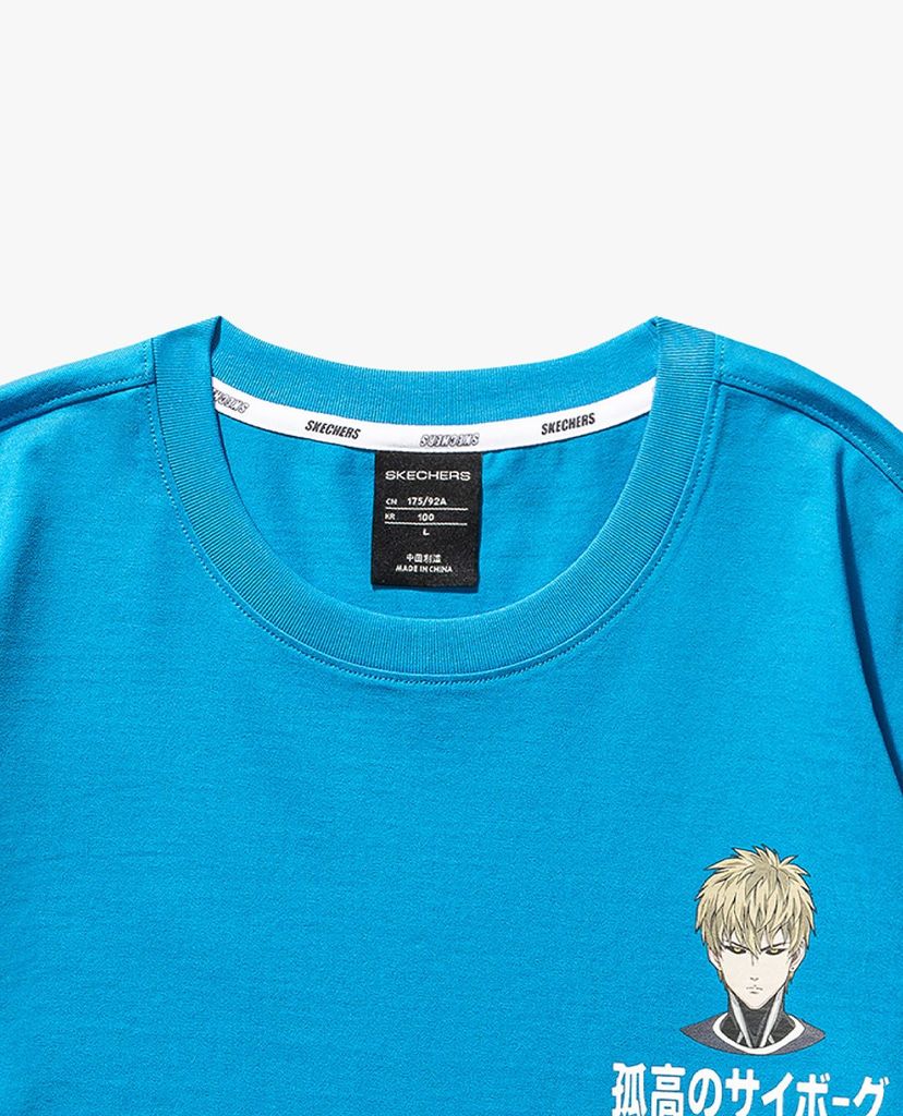 SKECHERS - Áo thun ngắn tay phom suông One Punch Man