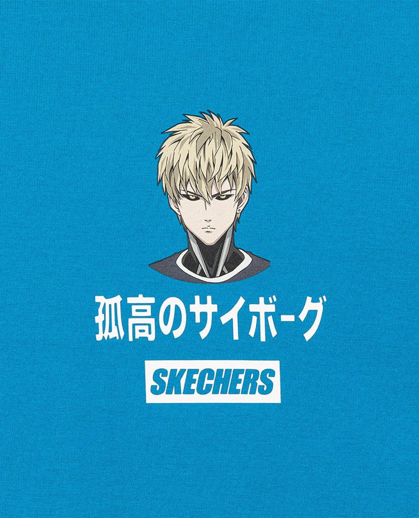 SKECHERS - Áo thun ngắn tay phom suông One Punch Man