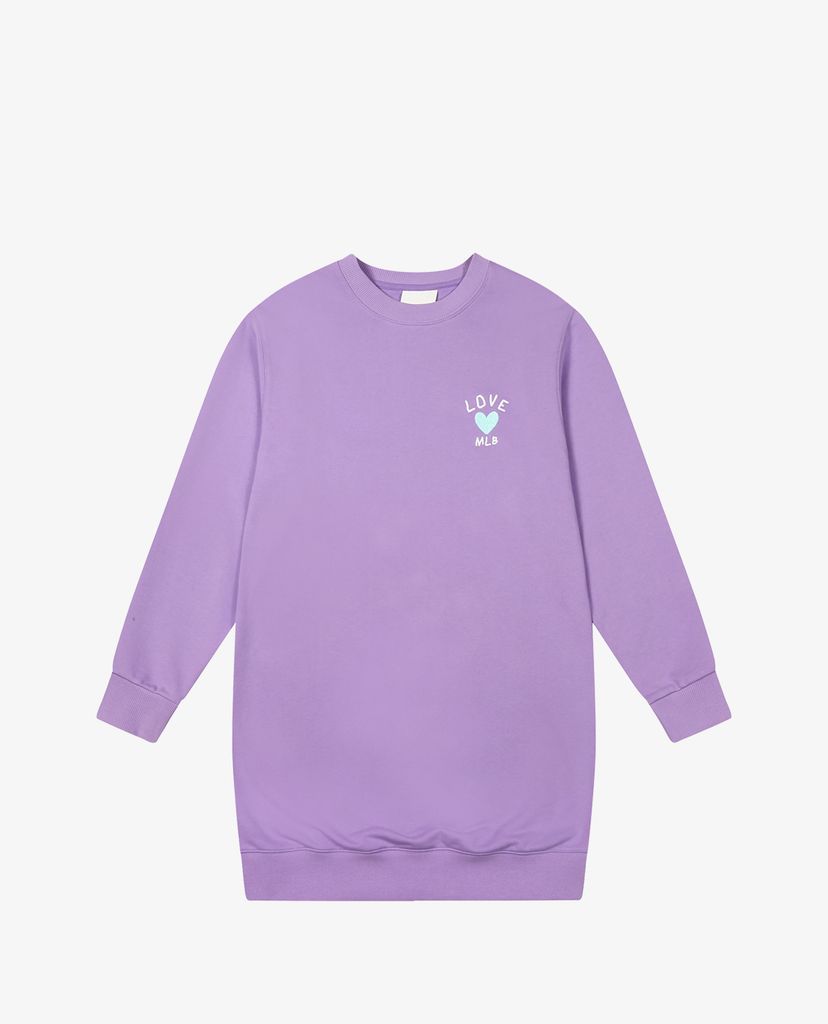MLB - Đầm mini sweatshirt phom suông tay dài MLB Heart Overfit