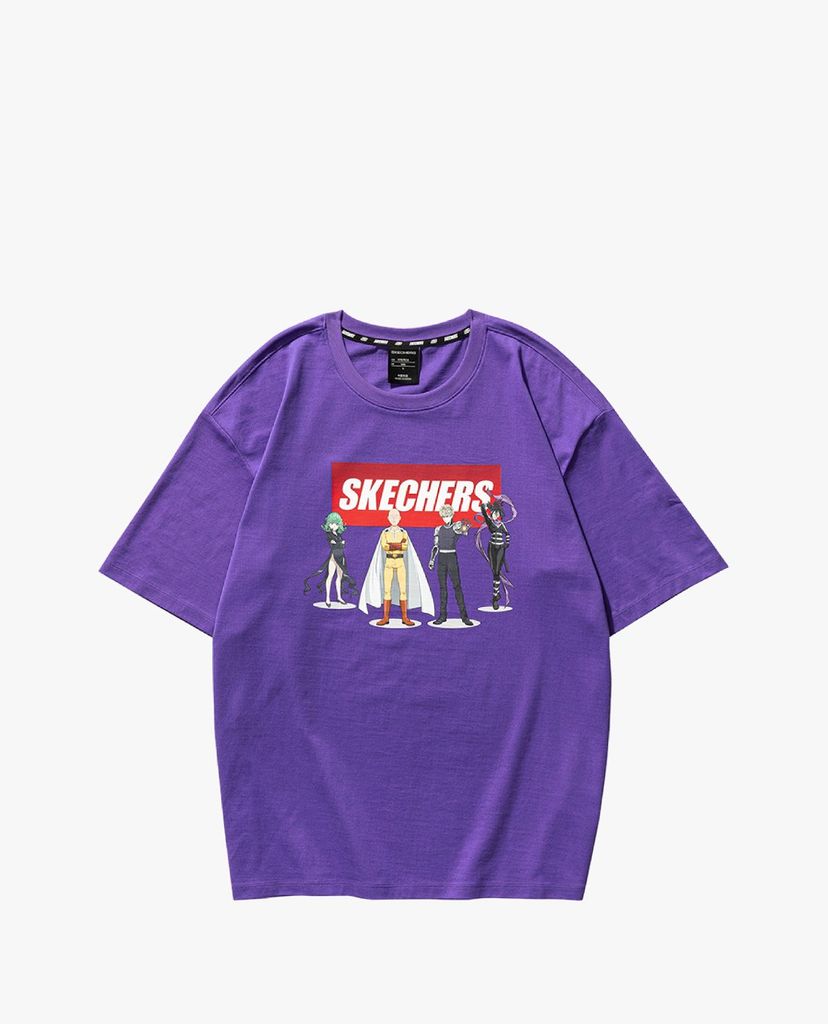 SKECHERS - Áo thun ngắn tay phom suông One Punch Man