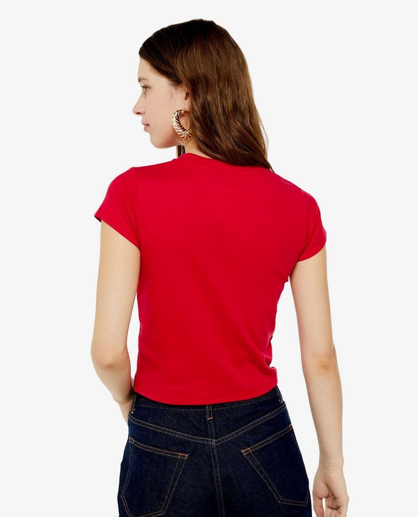 TOPSHOP - Áo thun nữ cổ tròn tay ngắn Je Ne Sais Quoi
