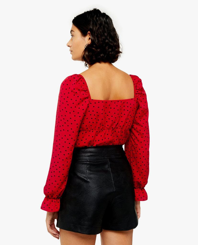 TOPSHOP - Áo kiểu nữ tay dài PALERMO Prairie Red Heart
