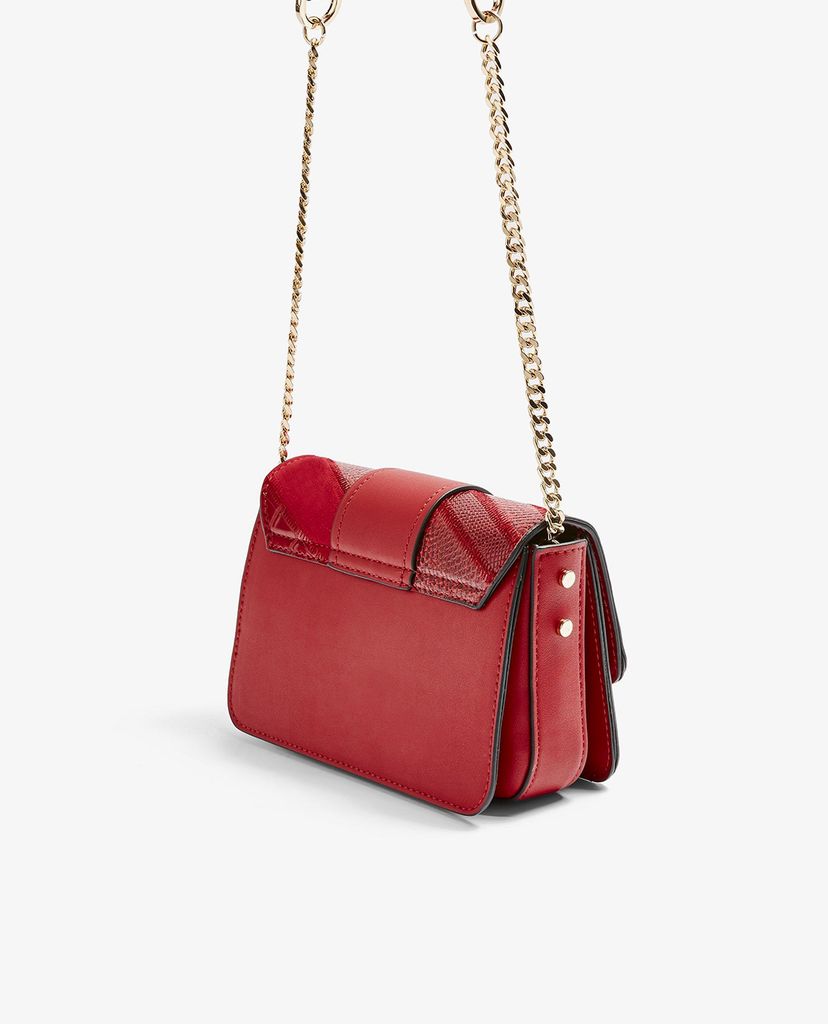 TOPSHOP - Túi đeo chéo nữ chữ nhật LEAP Red Leopard