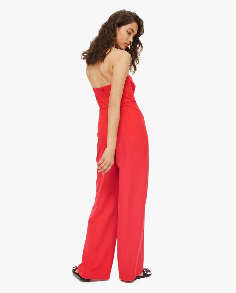 TOPSHOP - Jumpsuit nữ hở vai ống rộng Wide Leg Bandeau