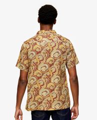 TOPMAN - Áo sơ mi nam tay ngắn cổ gập Paisley Floral Print