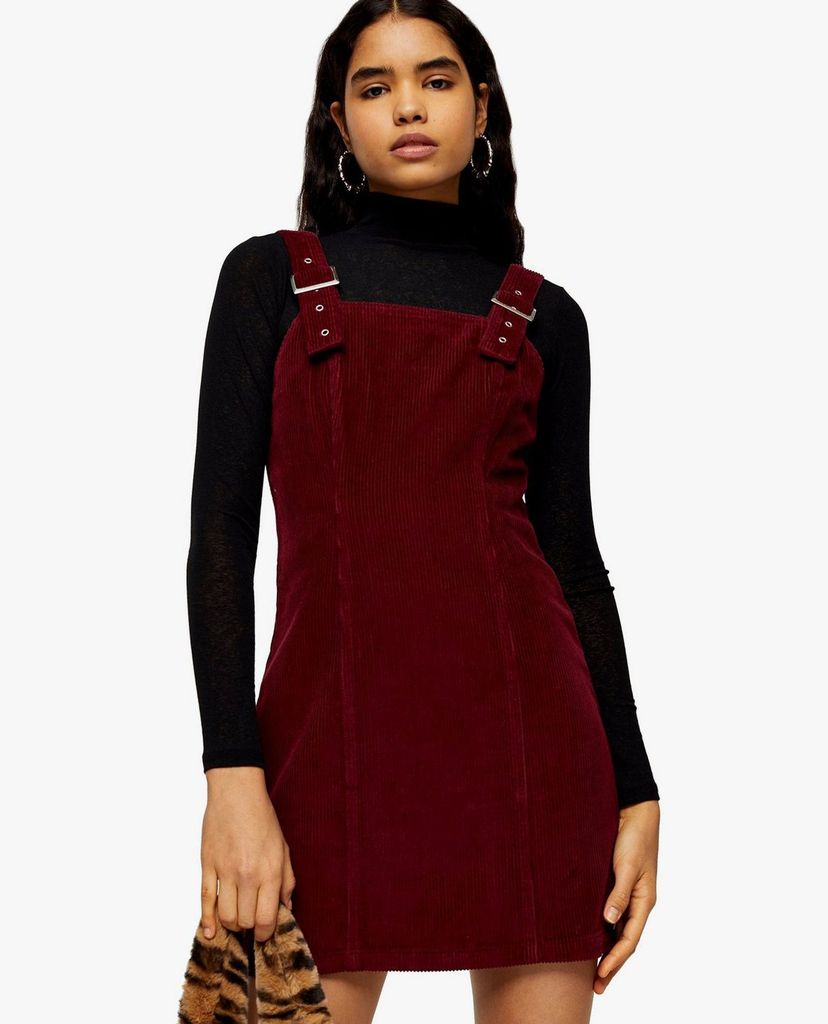 TOPSHOP - Đầm yếm mini 2 dây Corduroy Buckle
