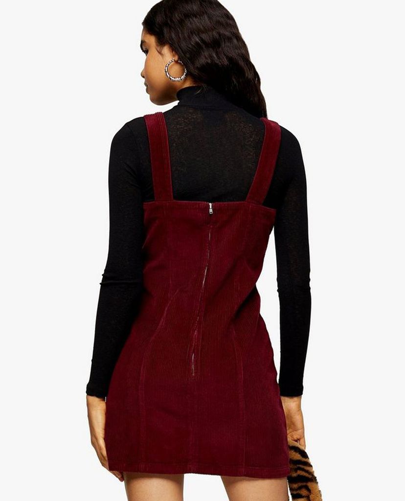 TOPSHOP - Đầm yếm mini 2 dây Corduroy Buckle