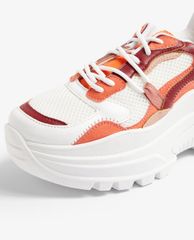 TOPSHOP - Giày sneaker nữ CAMMIE Burgundy Chunky