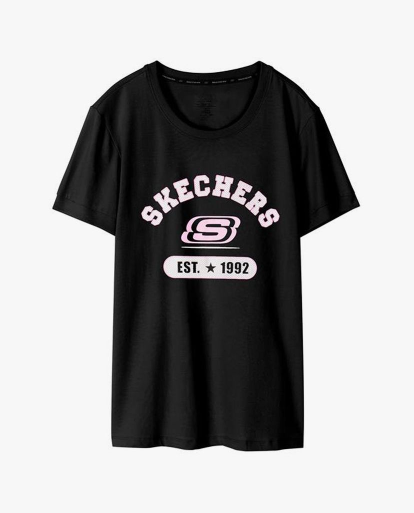 SKECHERS - Áo thun nữ ngắn tay phom suông thời trang