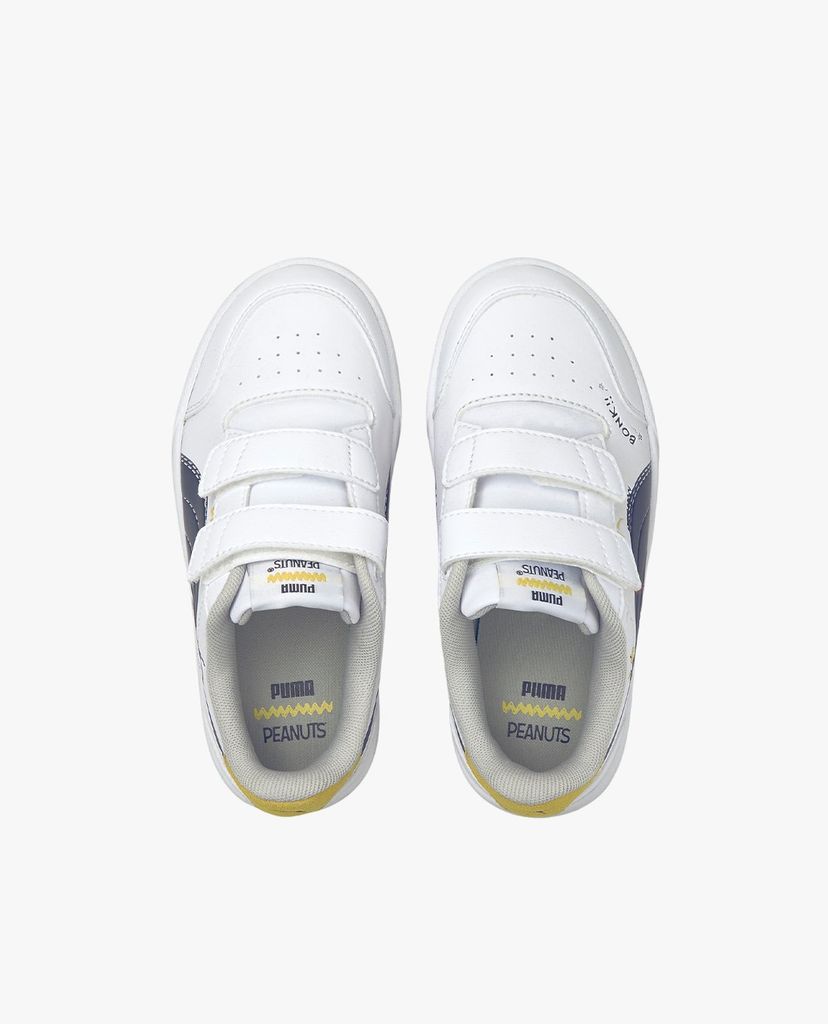 PUMA - Giày sneakers trẻ em phối quai dán PUMA x PEANUTS Shuffle Sportstyle