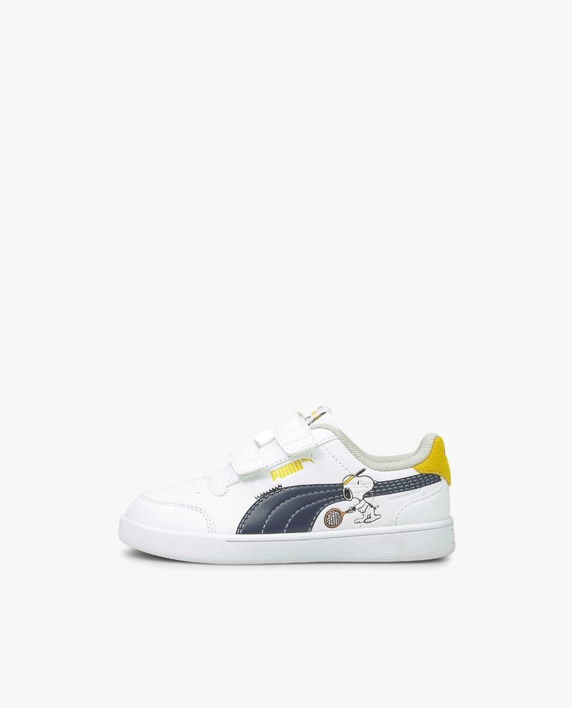 PUMA - Giày sneakers trẻ em phối quai dán PUMA x PEANUTS Shuffle Sportstyle
