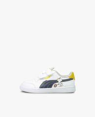 PUMA - Giày sneakers trẻ em phối quai dán PUMA x PEANUTS Shuffle Sportstyle